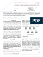 Performance Analysis of Wired, Wireless and Optical Network Using NS2