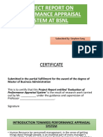 Project Report On Performance Appraisal System at BSNL