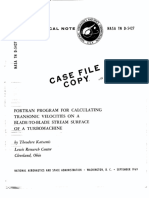 FORTRAN Program For Calculating Transonic Velocities On A Blade-to-Blade Stream Surface of A Turbomachine PDF