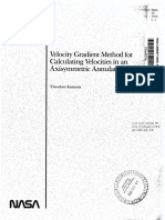 Velocity Gradient Method for Calculating Velocities in an Axisymmetric Annular Duct. NASA Technical Paper 2029