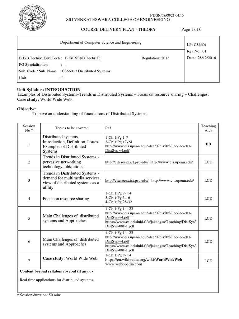 CS6601 | PDF | Distributed Computing | Computing Infrastructure