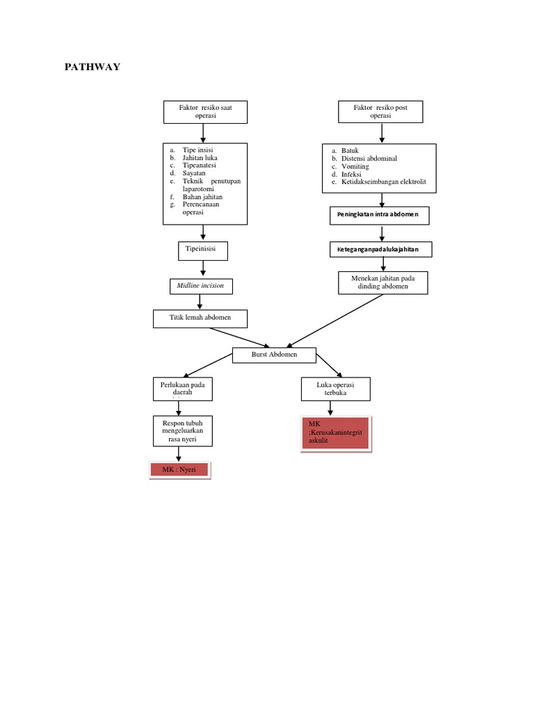 Pathway Risiko Infeksi Pasca Operasi | PDF
