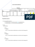 Uji Multikolinieritas 2