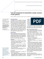 Practice: Care and Management of Osteoarthritis in Adults: Summary of NICE Guidance