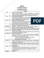 Class-Xi Bunisness Studies Syllabus For Mat