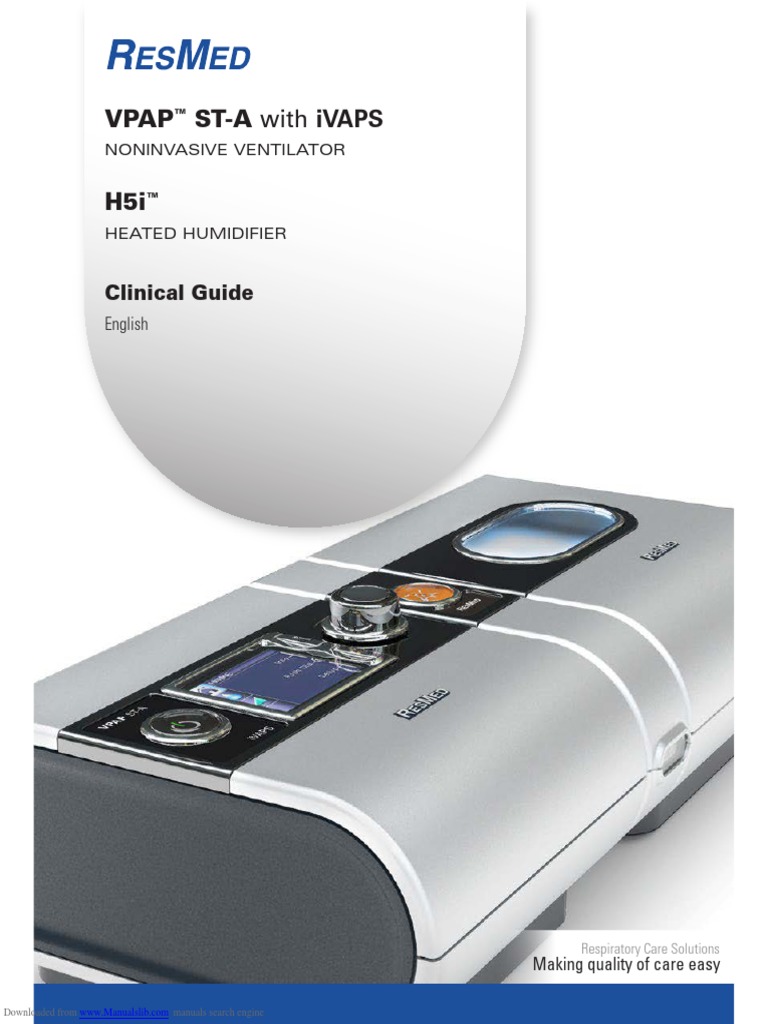 Vpap_sta sta_iVAPS_User Manual Breathing Relative Humidity