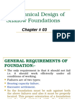 Geo-technical Design of Shallow Foundation