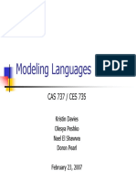 Modelling Languages