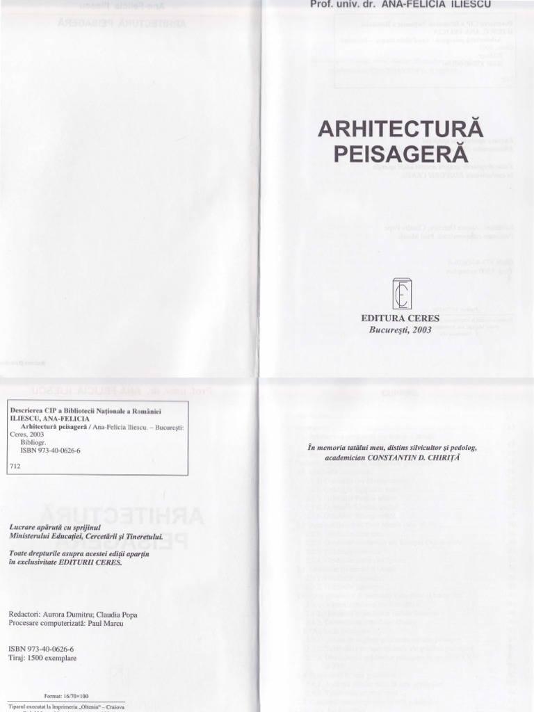 Iliescu Ana Felicia Arhitectura Peisagera Pdf