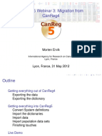 CanReg5 Webinar 3: Migration from CanReg4 to CanReg5