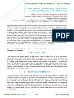  Comparative Analysis of Online Signature Verification using Hybrid Wavelet Transform (HWT) -1 and 2 with       HMM classifier