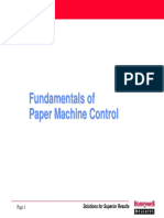 Fundamentals of Paper Machine Control