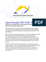 Jasa Konsultan ISO 37001 Indonesia
