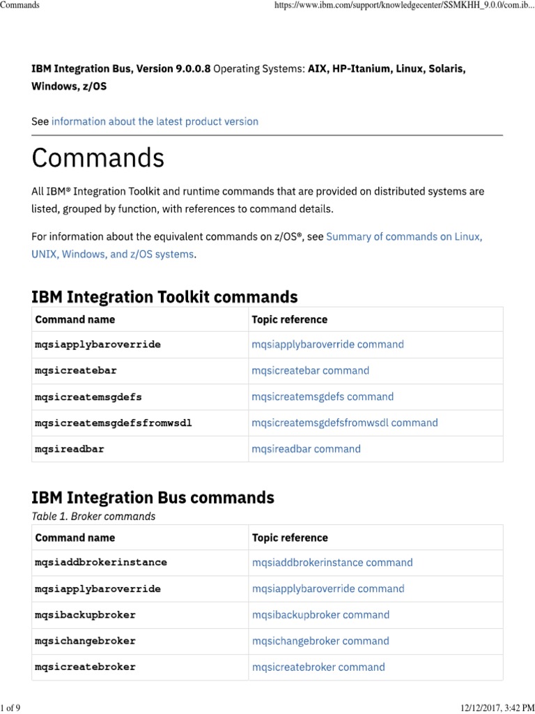 IIB Commands | PDF