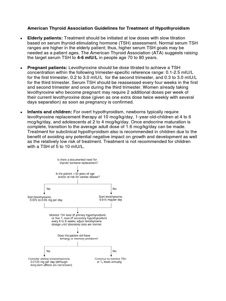Treatment of Hypothyroidism | PDF | Hypothyroidism | Thyroid ...