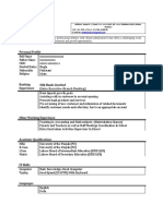 Latet CV Format