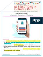 DSummary Sheet - Alternate Sources of Finance