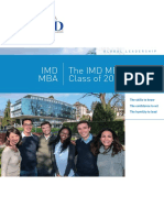 IMD MBA 2016 Class Profile