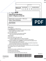 January 2015 (IAL) QP - Unit 1 Edexcel Physics a-level