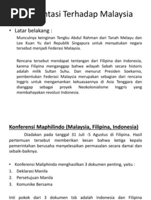 Konfrontasi Terhadap Malaysia Pdf