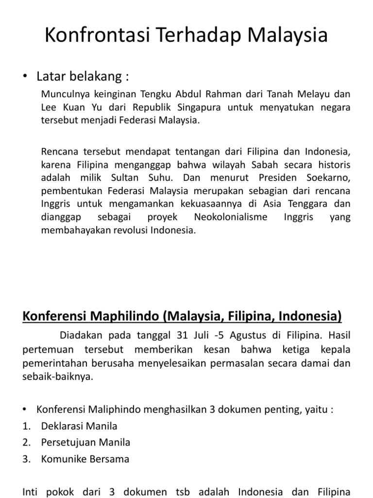 Konfrontasi Terhadap Malaysia Pdf