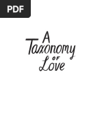 A TAXONOMY OF LOVE - Excerpt