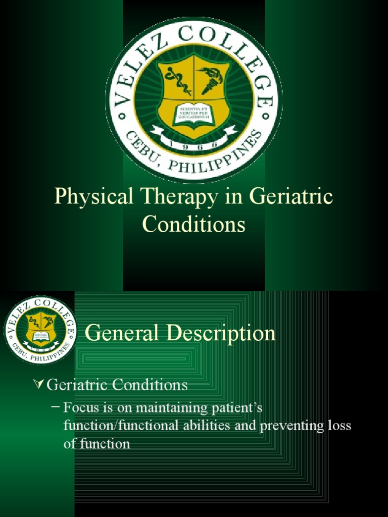 Geriatric Physical Therapy Essentials | PDF | Wellness | Science ...