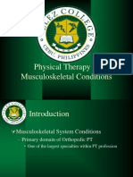 PT in Musculoskeletal Conditions