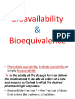 Bioavailability and Bioequivalence