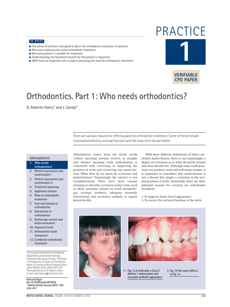 Orthodontics Part 1 | PDF