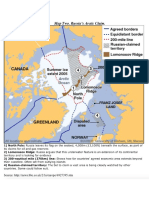 Mapa: Territorios del Ártico reclamados por Rusia  Fuente: Oxford Energy Comment August 2007