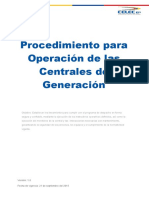 Operación Centrales Generación