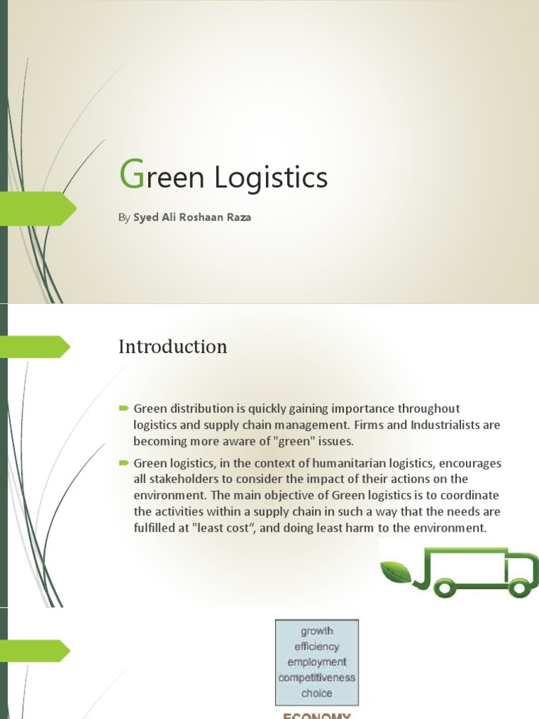 Green Logistics: Sustainable Supply Chain Practices | PDF ...