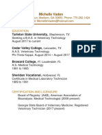 Michelle Vaden CV