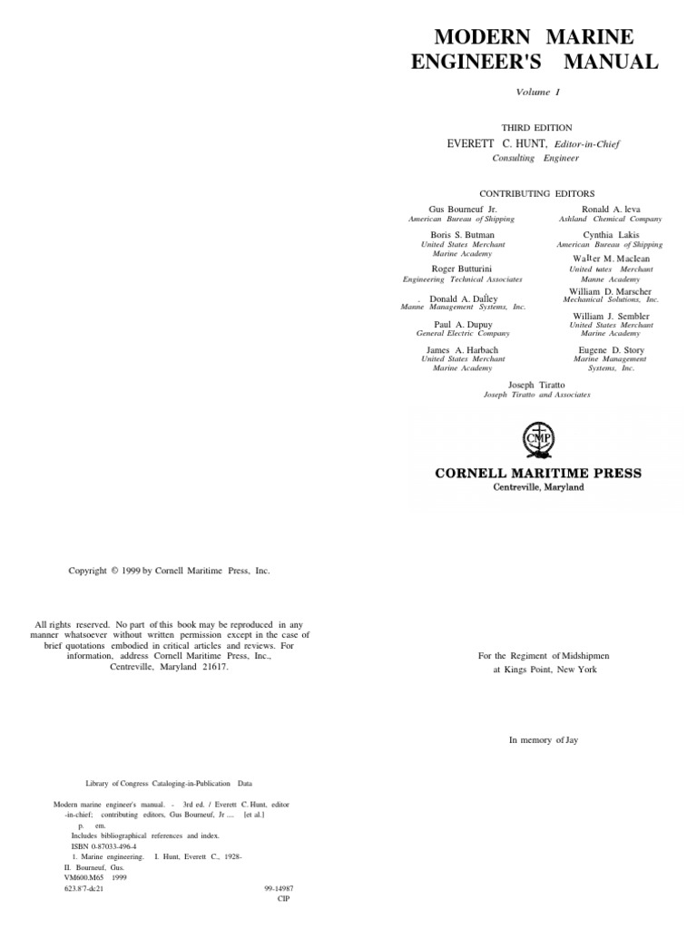 Modern Marine Engineer Manual Volume I-10p | Steam Engine | Gas Turbine