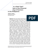 Caught in A Debt Trap? An Analysis of The Financial Well-Being of Teachers in The Philippines