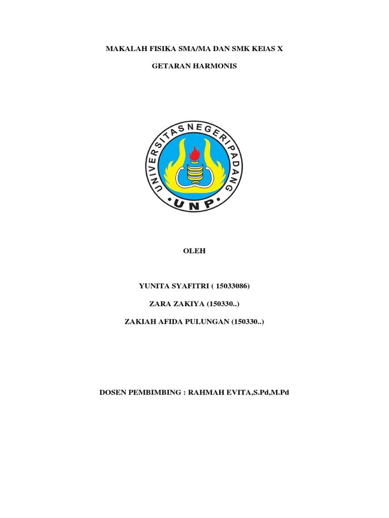 Cover Makalah Fisika Sma