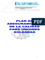 Plan de Calidad Uniones Soldadas Msf