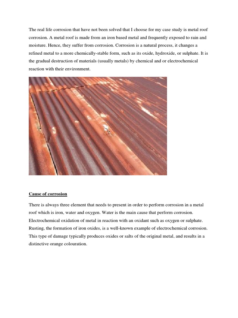 Material Case Study Corrosion | PDF | Rust | Corrosion