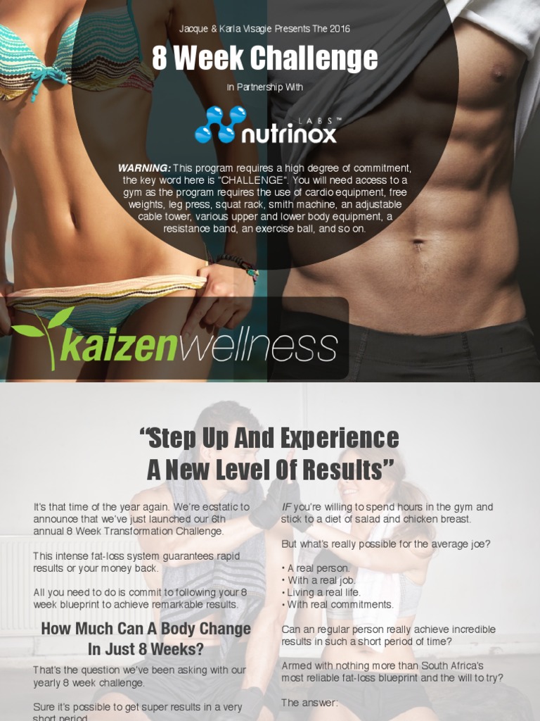 8 Week Challenge Brochure | PDF | Physical Exercise | Physical Fitness