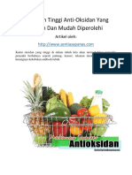 Makanan Tinggi Anti-Oksidan Yang Murah Dan Mudah Diperolehi