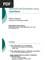 Geotechnical Examples Using: Opensees