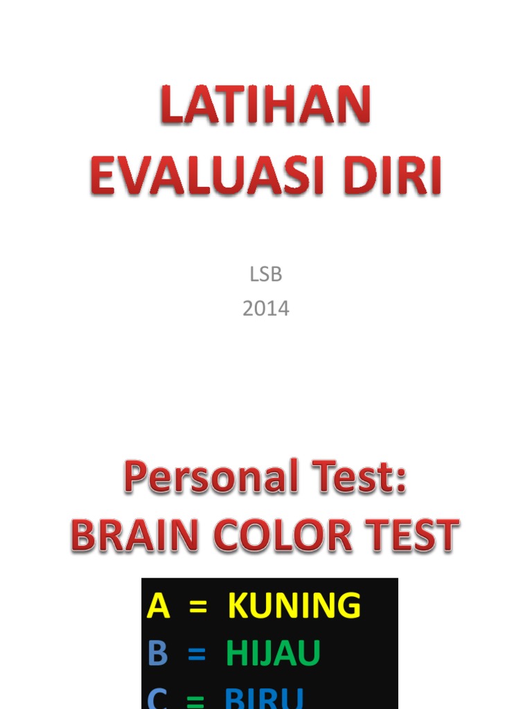 Tes Warna Otak untuk Penilaian Diri | PDF | Sains & Matematika