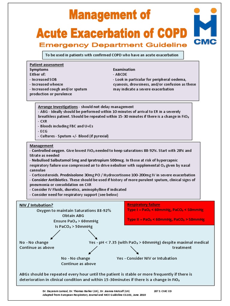 AECOPD Guideline | PDF | Chronic Obstructive Pulmonary Disease ...