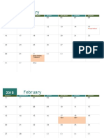 2018 Singapore calendar with public holidays