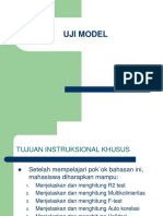 UJI MODEL REGRESI