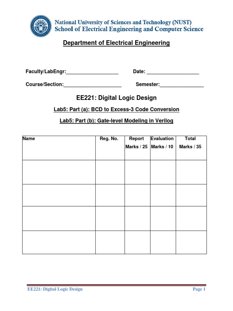 Lab5 bcd to excess 3 code conversion2 download free pdf binary