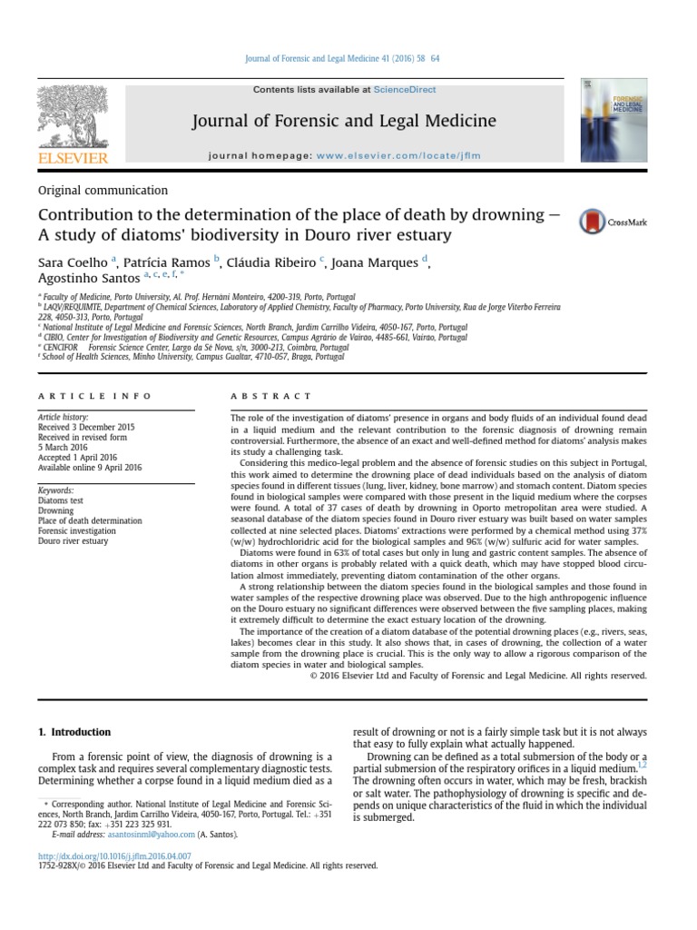 Journal of Forensic and Legal Medicine | PDF | Nature