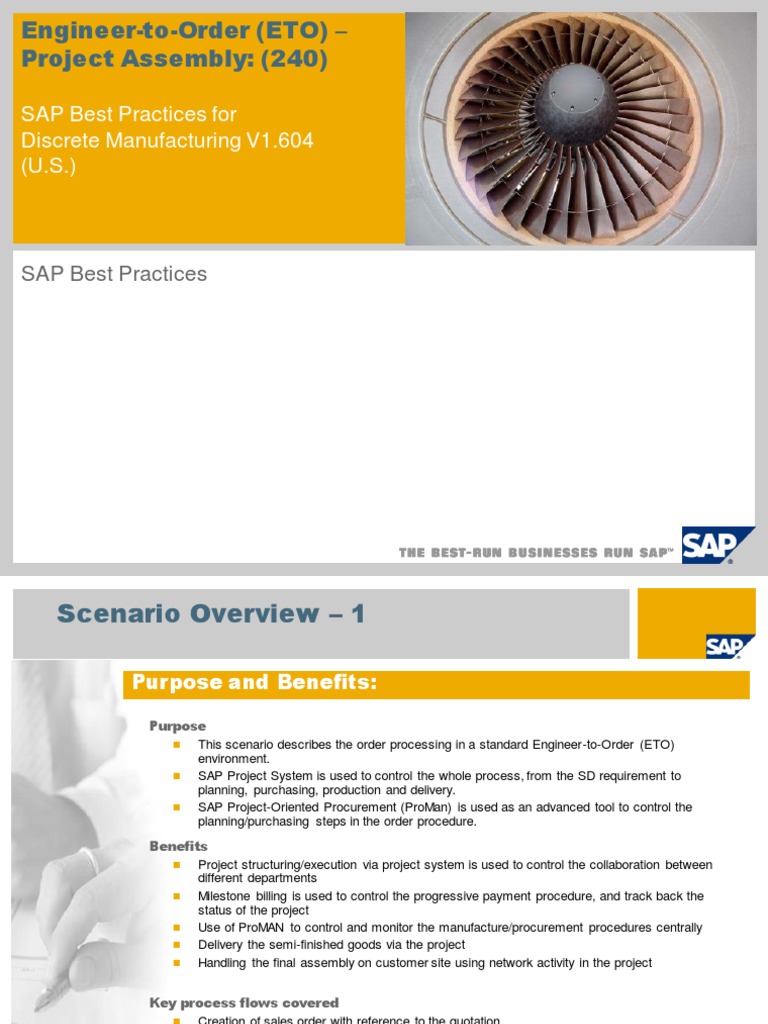 ETO Process Flow in SAP Best Practices | PDF | Business Process | Business