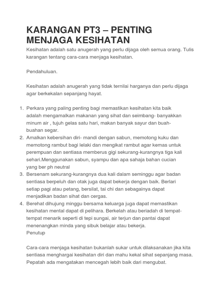 Surat Kiriman Tidak Rasmi Keistemewaan Destinasi Pelancongan Di Malaysia